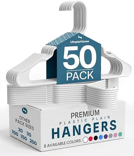 Utopia Home Plastic Hangers 50 Pack Space Saving