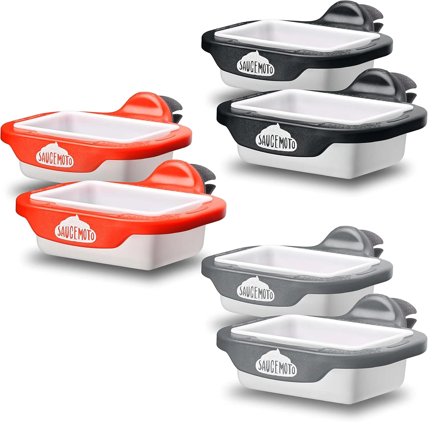 Saucemoto Dip Clip | In-Car Sauce Holder for Ketchup and Dipping Sauces, As Seen on Shark Tank (6 Pack)