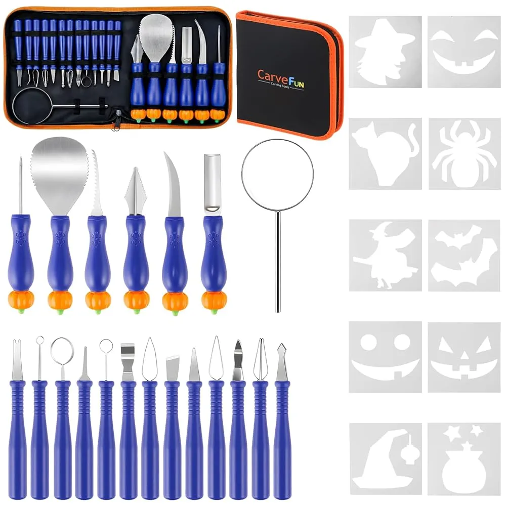 31-Piece Pumpkin Carving Kit with Carrying Case